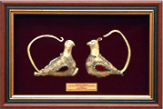 Ancient earrings - doves - Trebeniste