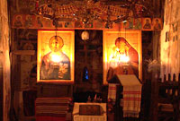 Inside the church dedicated to the Holy Transfiguration